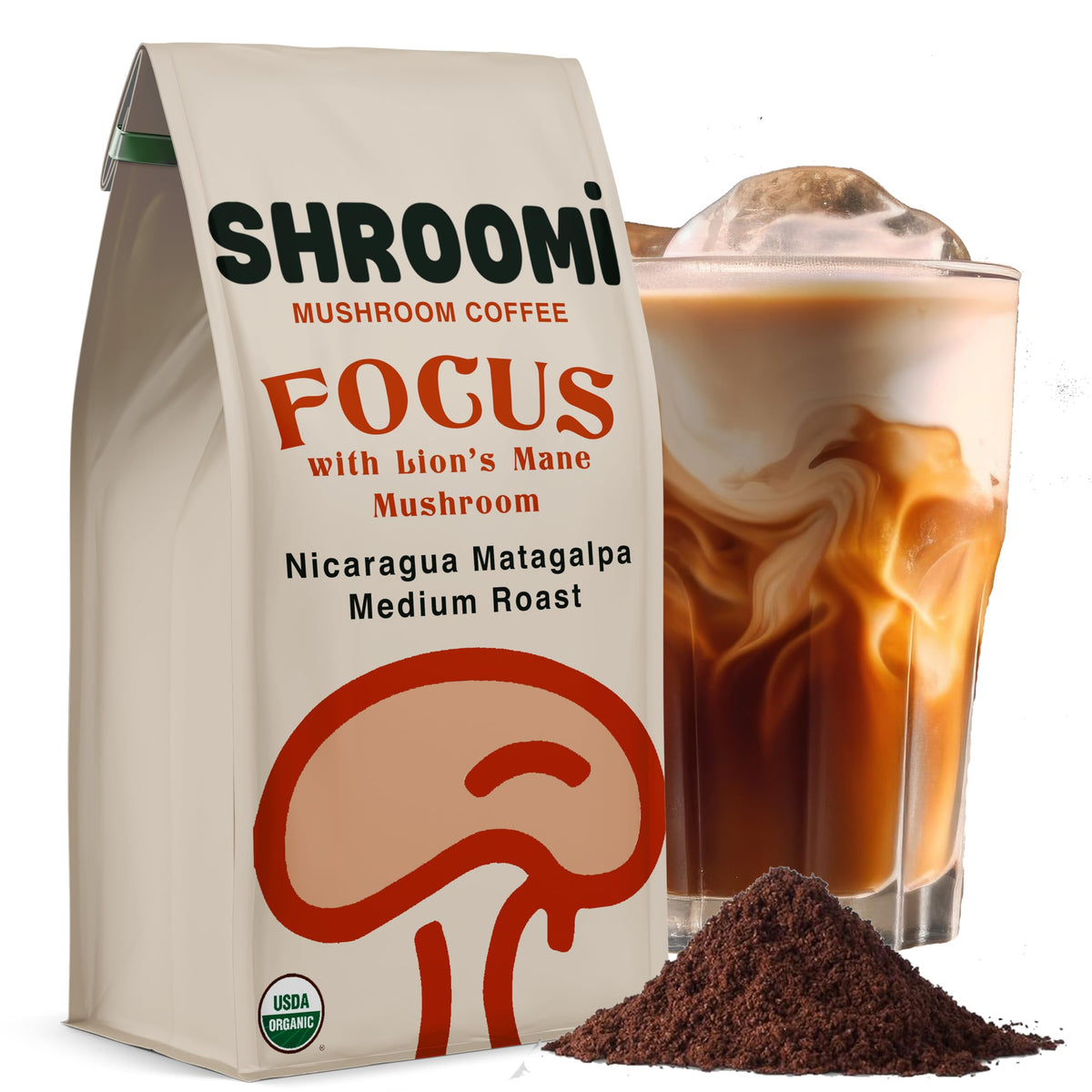 Shroomi award-winning coffee bag for focused mornings.