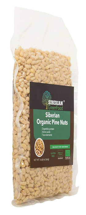 Siberian Green Food pine nuts vacuum pack preserves flavor and freshness.