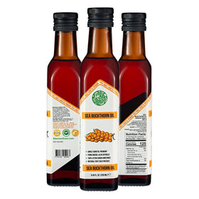 Siberian Green Sea Buckthorn Oil pour shot adds vibrant color and natural flavor