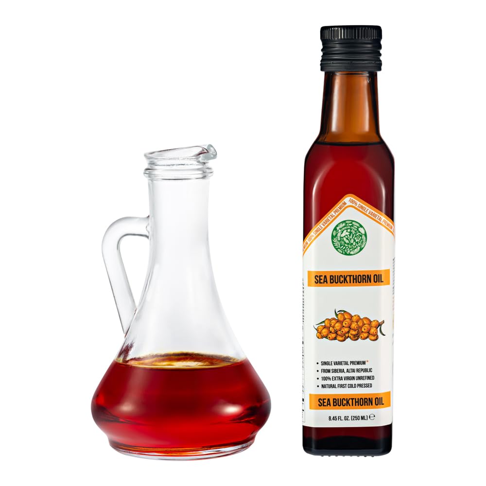Siberian Green Sea Buckthorn Oil UV-protected bottle preserves freshness for daily use