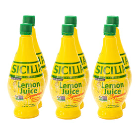 Sicilia Lemon Juice bottle showcases fresh citrus for cocktails and sauces.