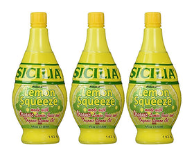 Sicilia Organic Lemon Juice 4 oz bottle ready for quick use in drinks and dressings.