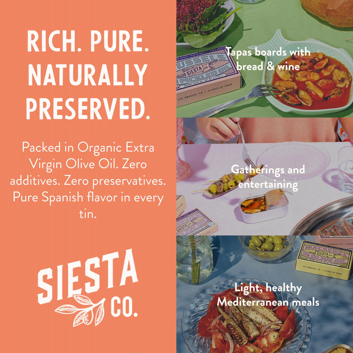 Siesta Co. white tuna tin versatile protein for quick meals.