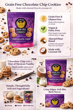Siete Grain Free Cookies almond flour closeup, rich crumb ideal for dairy-free snacking.
