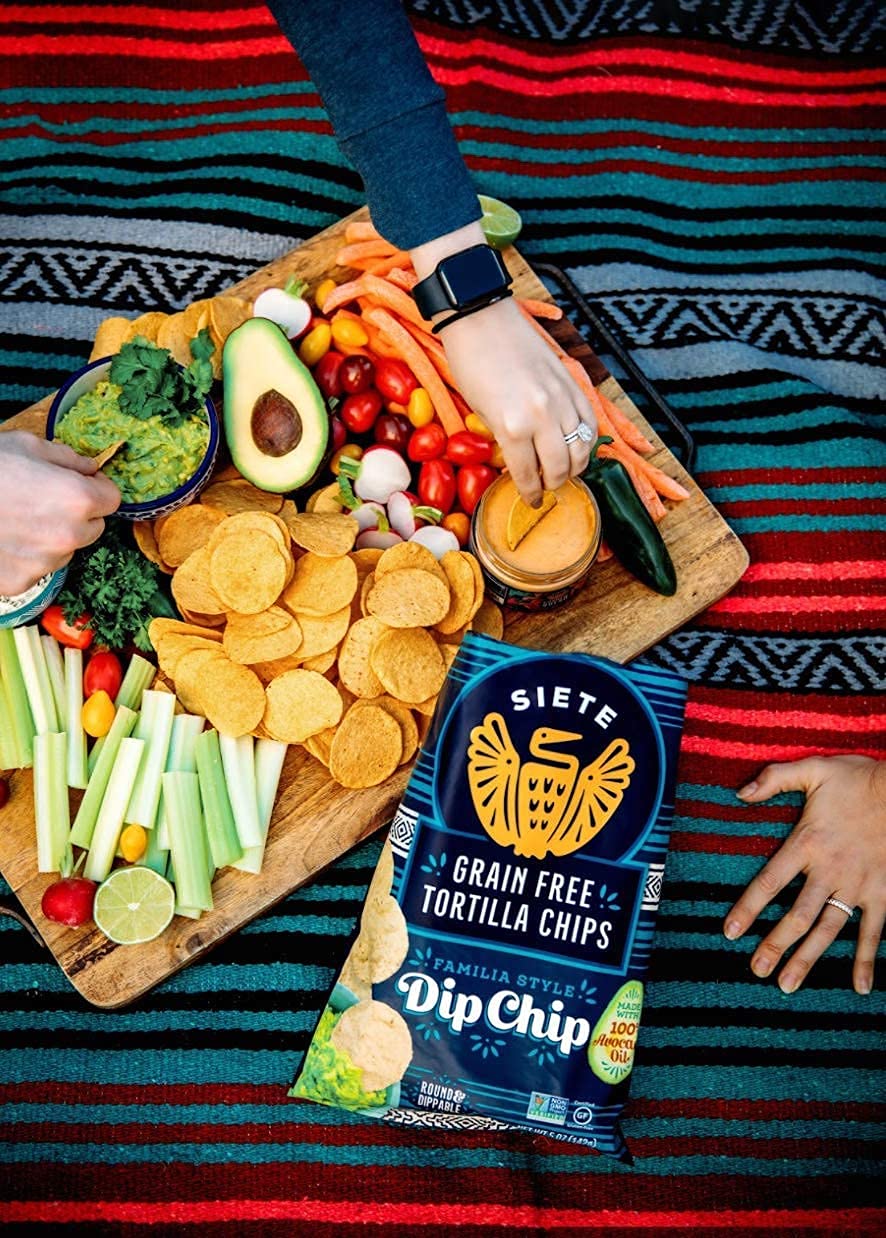 Siete pack of 3 grain free chips ready for picnics