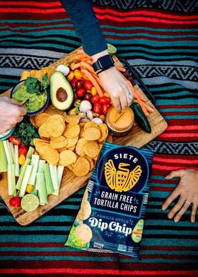 Siete pack of 3 grain free chips ready for picnics