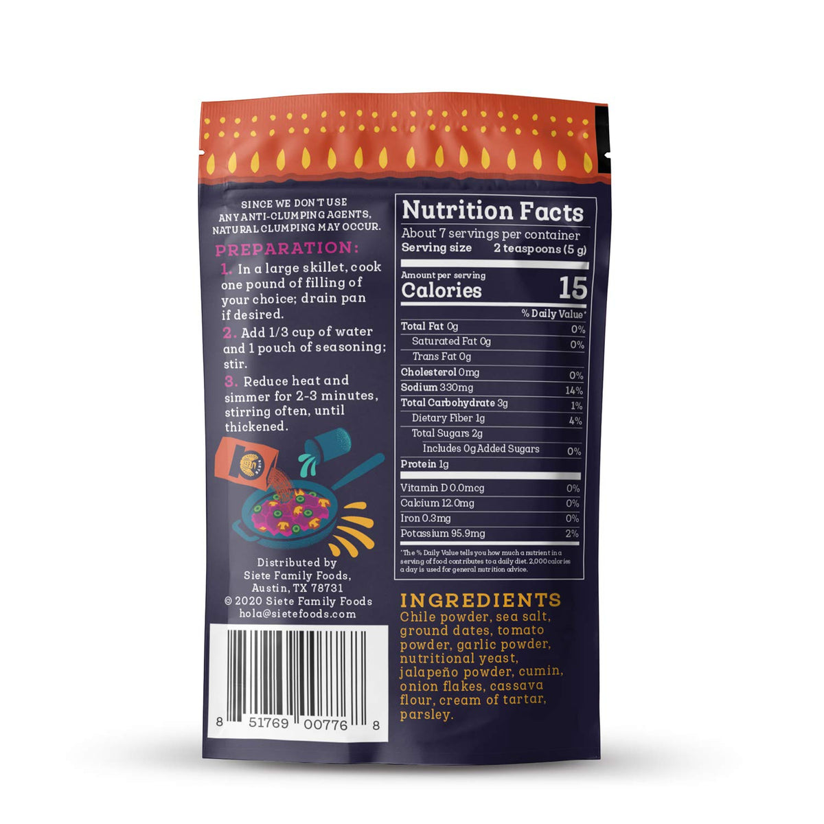 Siete Whole30-approved badge reinforces compatible, mindful eating choices