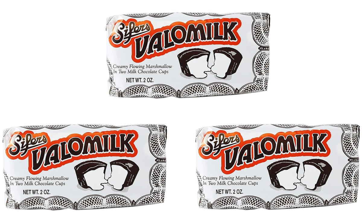 Sifer's Valomilk chocolate marshmallow cup with creamy center, ideal for nostalgic snacking.