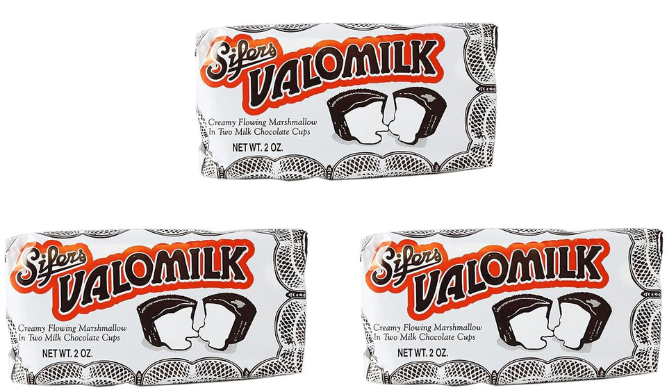 Sifer's Valomilk chocolate marshmallow cup with creamy center, ideal for nostalgic snacking.
