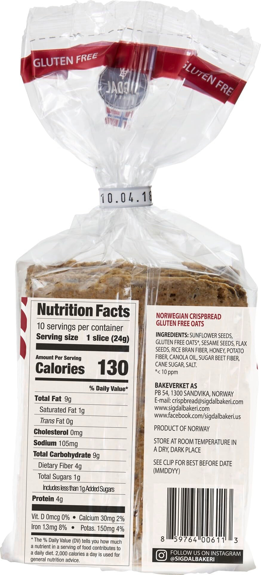 Sigdal Bakeri gluten-free oats crispbread served with toppings for a satisfying light meal