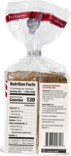 Sigdal Bakeri gluten-free oats crispbread served with toppings for a satisfying light meal