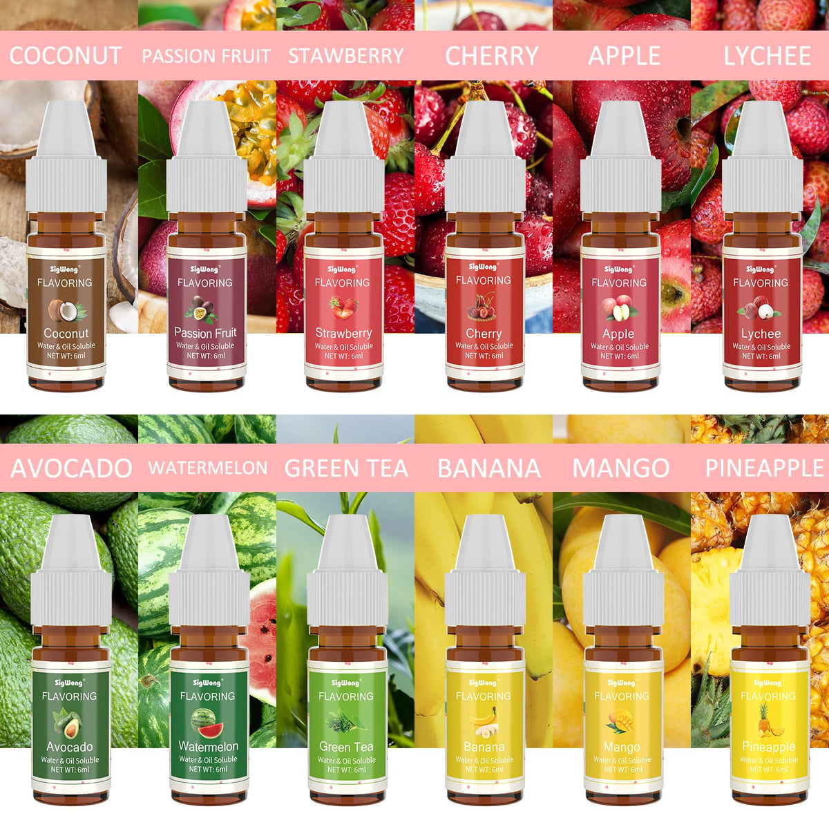 SigWong dropper cap enables precise drops for controlled flavoring.