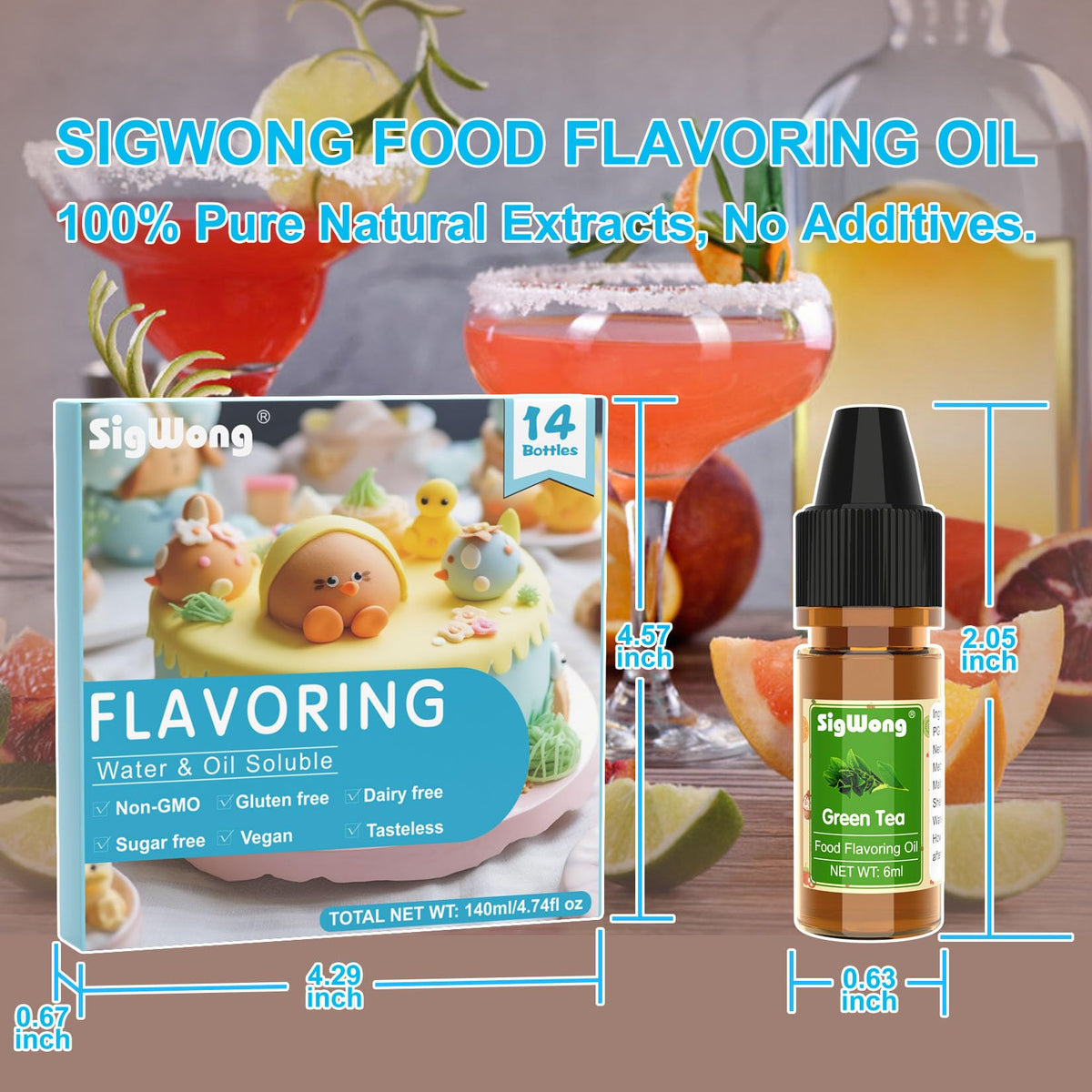 SigWong flavoring oil flavors lineup including strawberry vanilla and coconut for snacks