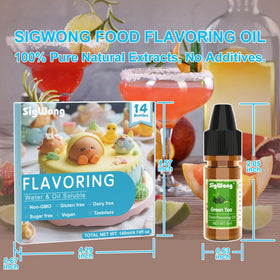 SigWong flavoring oil flavors lineup including strawberry vanilla and coconut for snacks