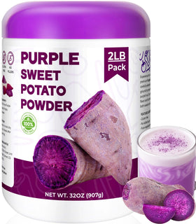 SIHASO purple sweet potato powder jar front for easy, color-ready baking.
