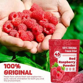SIHASO Raspberry Powder in a bowl showing vibrant color