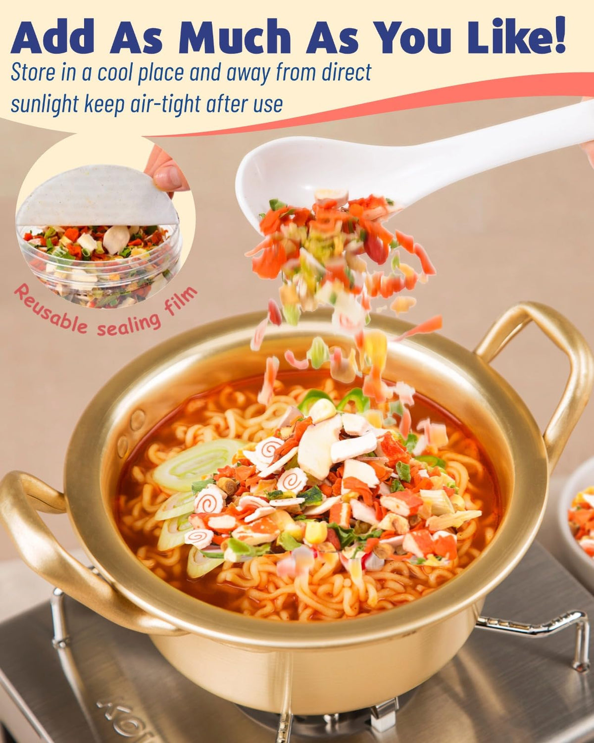 Re-sealable SIHASO jar preserves freshness for fast flavor boosts.
