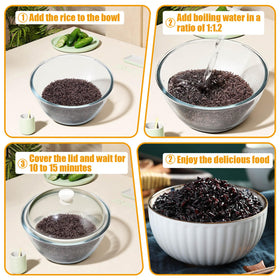 SIHASO dried black rice bowl with sauce demonstrates versatility.