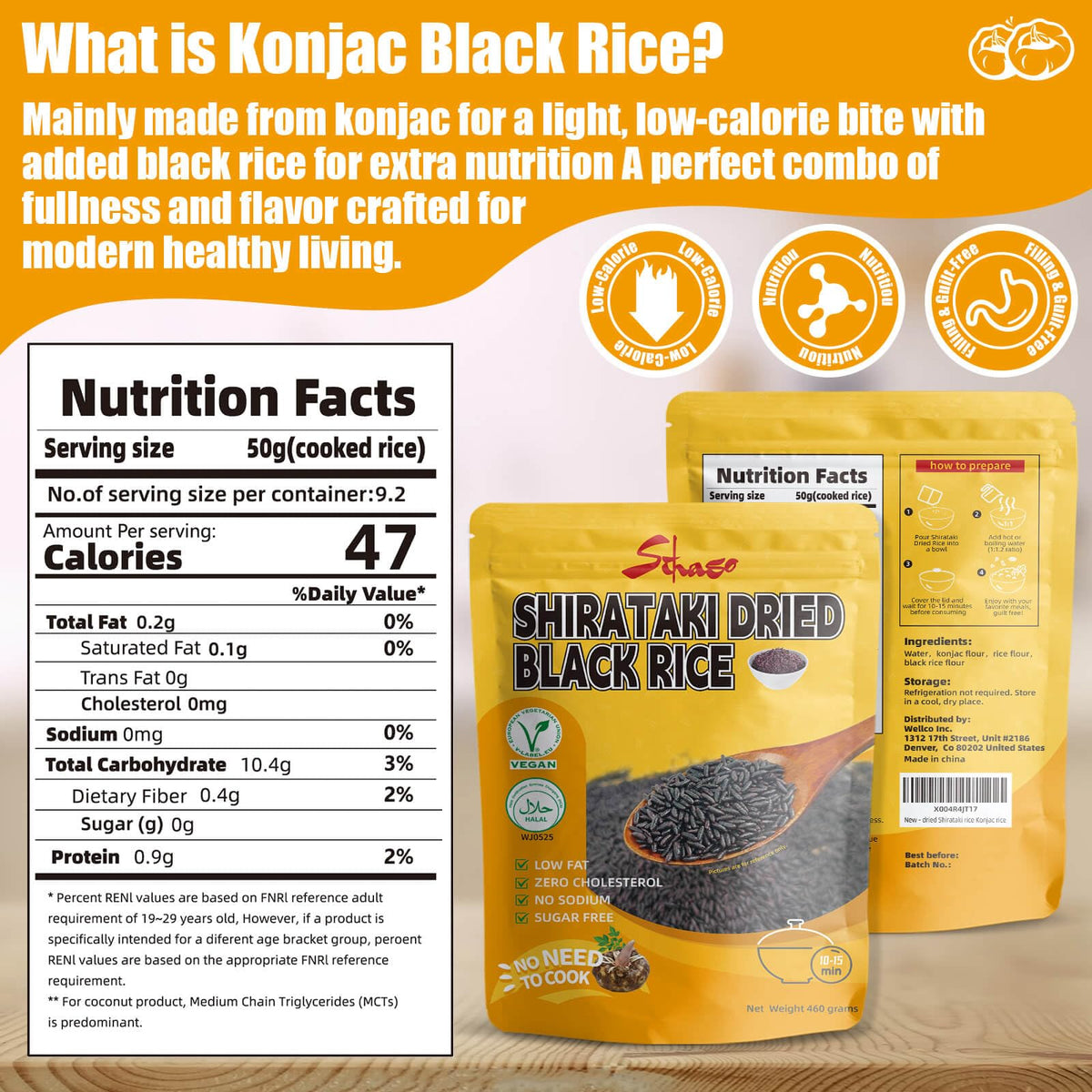 SIHASO dried black rice open pack shows easy pantry-friendly packaging.