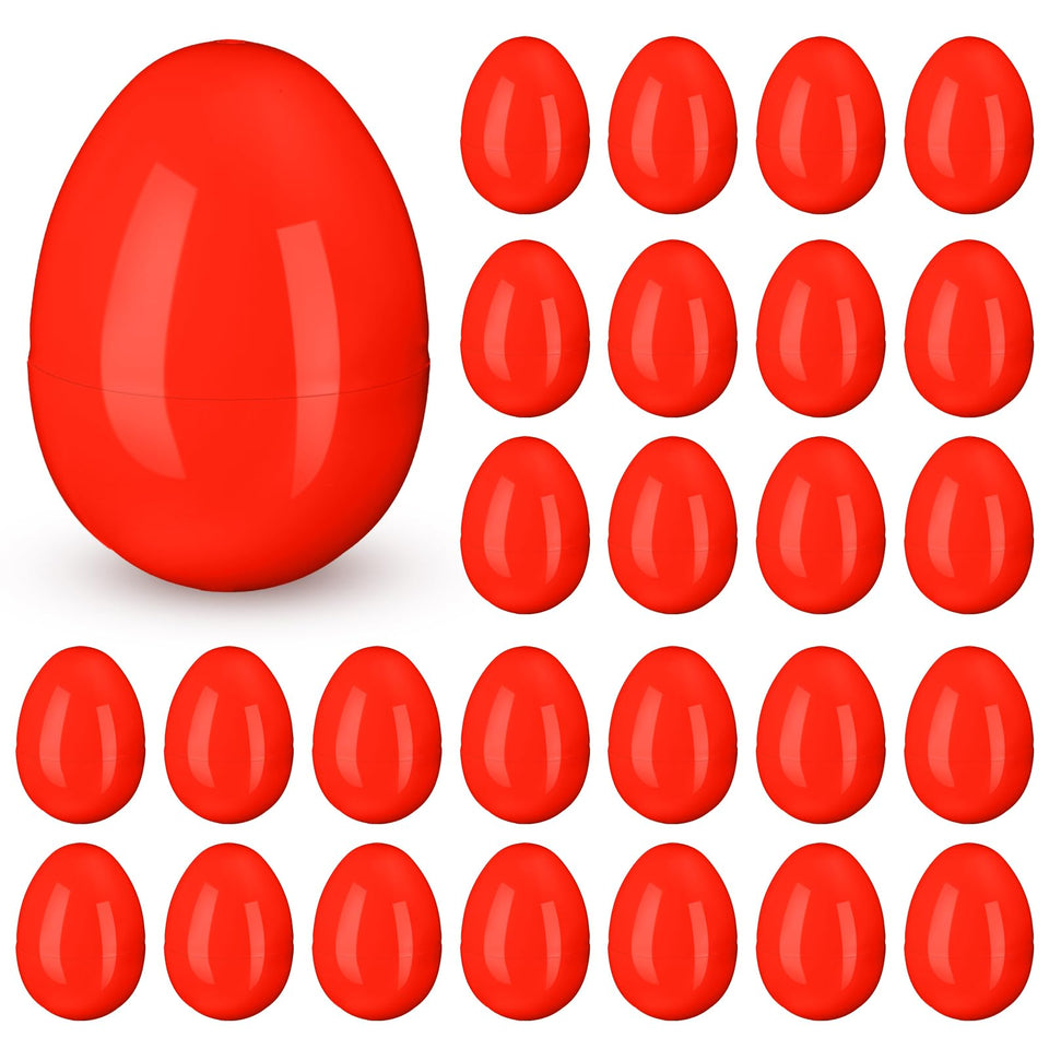Silipull 36-pack jumbo red empty egg for Easter hunts with ample quantity