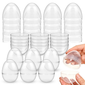 Silipull 36-pack clear Easter eggs for hiding treats and gifts.