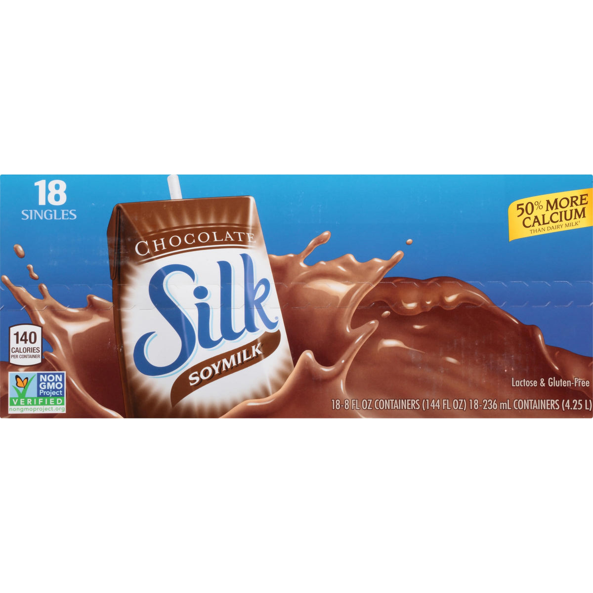 Smoothie idea: Silk Chocolate Soy Milk blended with fruits for a creamy sip