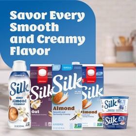 Silk Original Almond Milk Non-GMO and vegan-friendly label