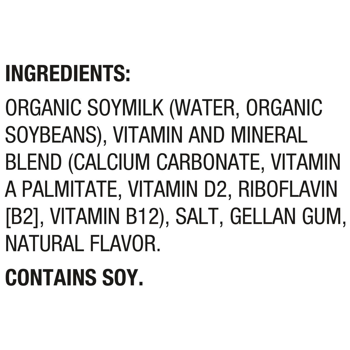 Silk unsweetened soy milk carton with allergen-free claim