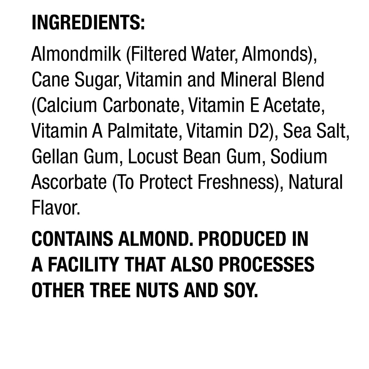 Pack of 18 Silk Vanilla Almondmilk bottles on display.