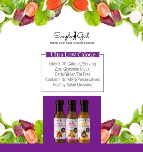Simple Girl 3-bottle pack dressings ready for salads and marinades