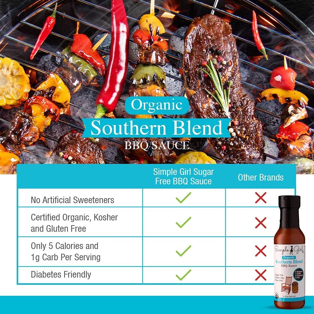 Simple Girl Carolina Kick bottle pour illustrating versatile glaze for ribs and veggies.