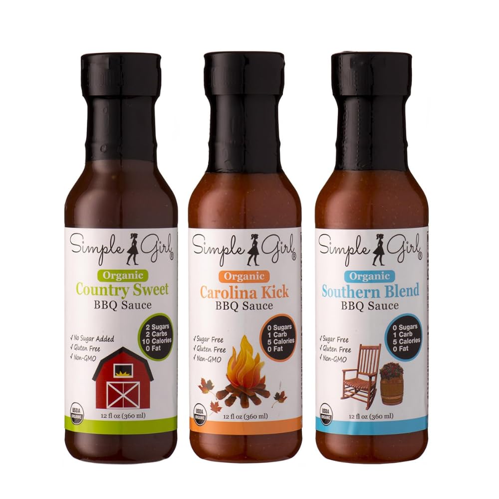 Simple Girl Carolina Kick bottle showing bold flavor ideal for ribs and grilled chicken.