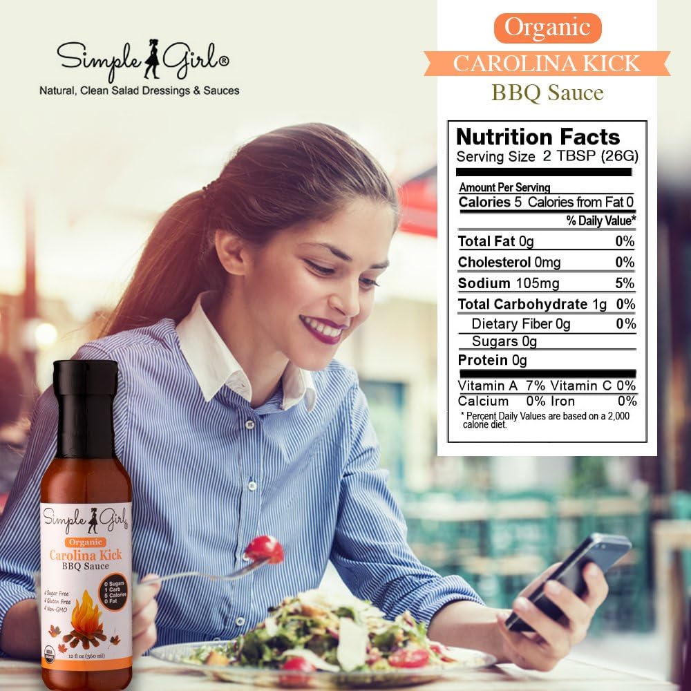 Simple Girl Southern Blend bottle highlighting tangy notes for burgers and smoked pork.