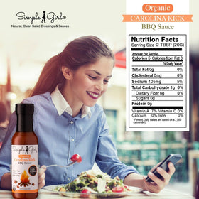 Simple Girl Southern Blend bottle highlighting tangy notes for burgers and smoked pork.