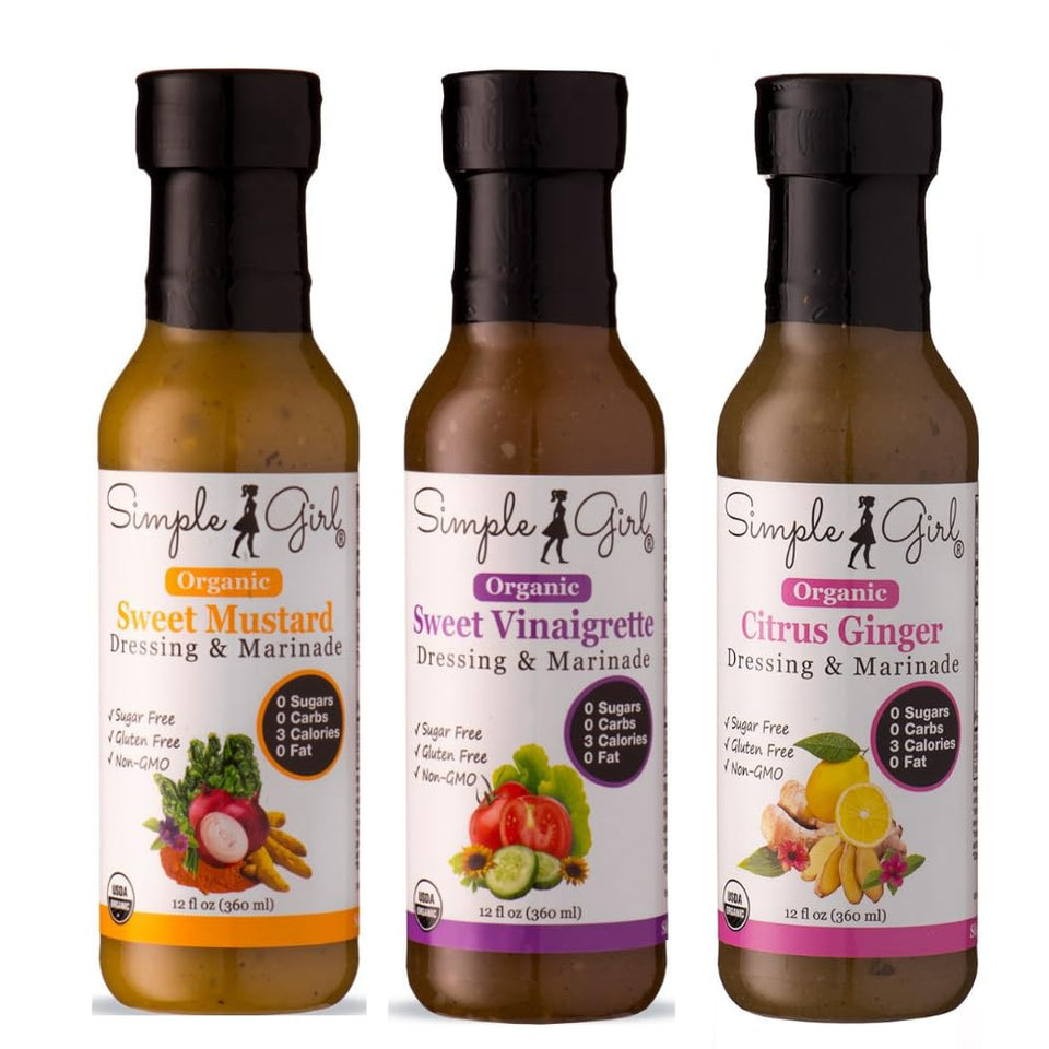 Simple Girl Sweet Vinaigrette bottle for healthy salads with zero sugar