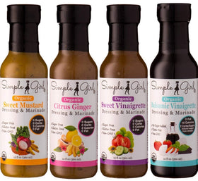 Simple Girl Sweet Vinaigrette bottle, sugar-free dressing for salads.
