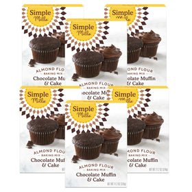 Simple Mills almond flour chocolate cake mix box front showing gluten-free option