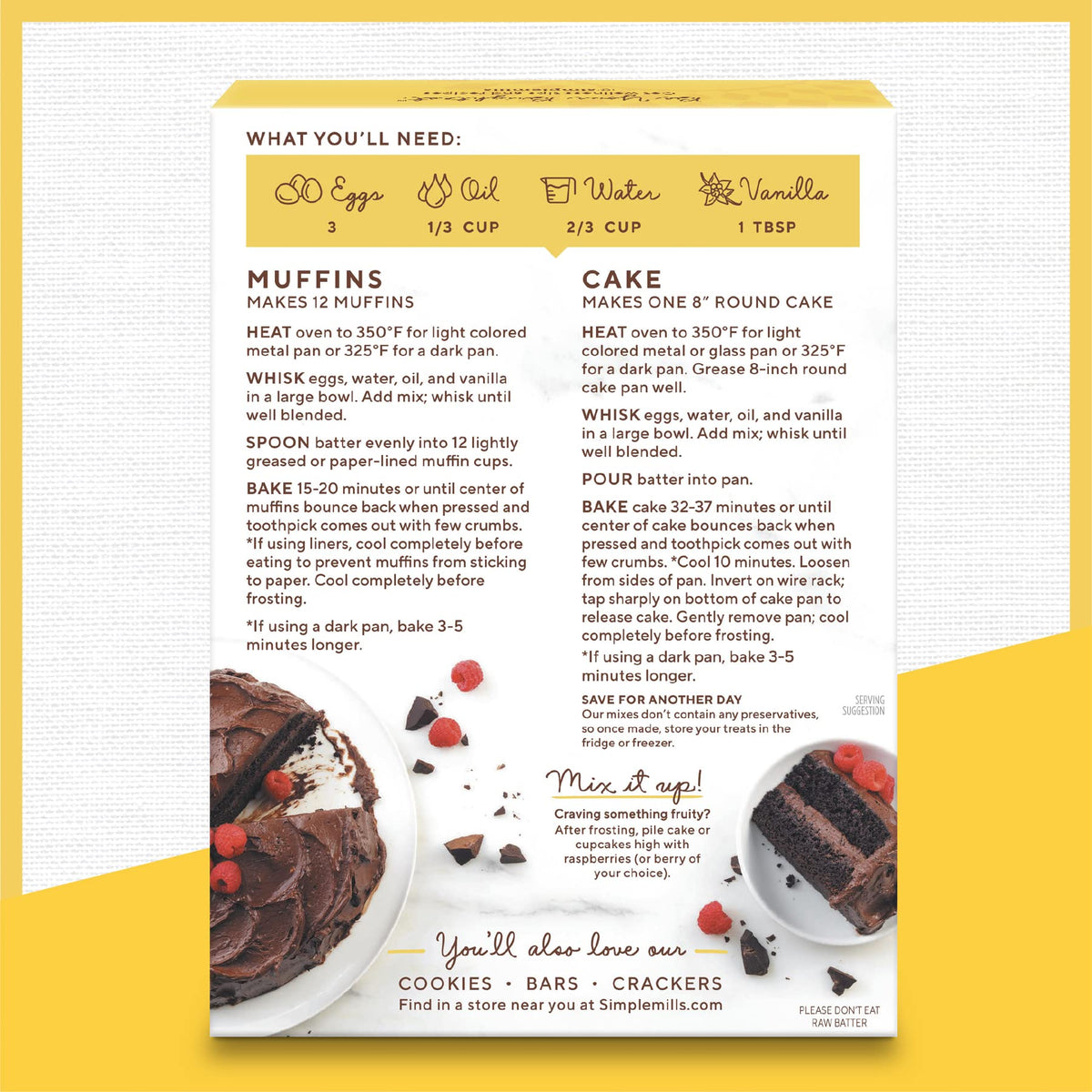 Ingredients list on the box shows grain-free, paleo-friendly options for mindful bakers