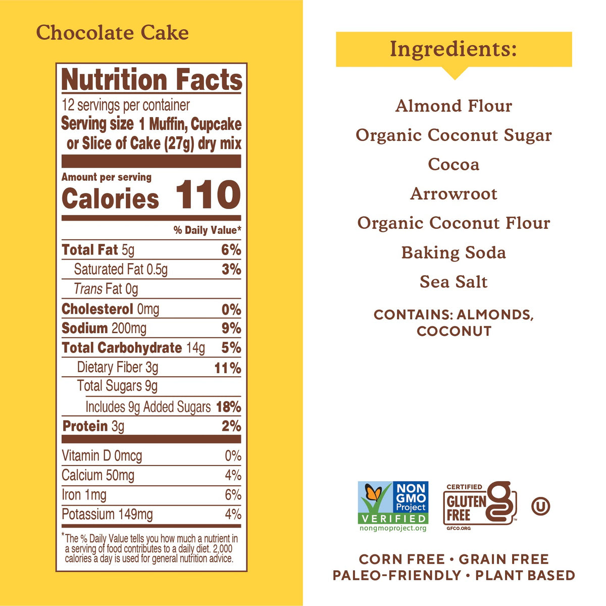 Simple Mills packaging with nutrition panel highlighting gluten-free and non-GMO claims