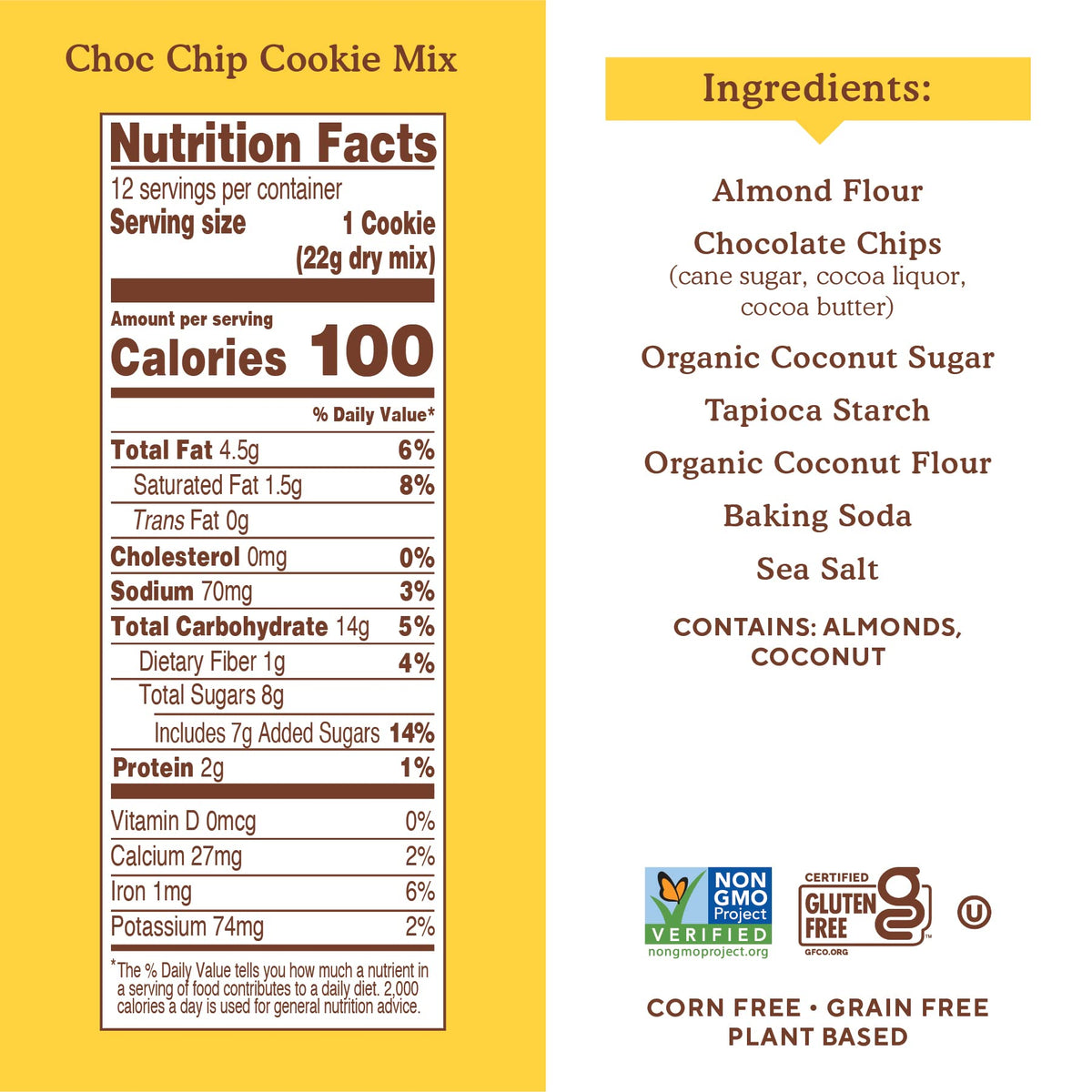 Simple Mills almond flour cookie mix in pan signals ready-to-bake convenience.