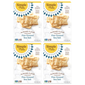 Simple Mills almond flour crackers sea salt pack of four, gluten-free and delicious.