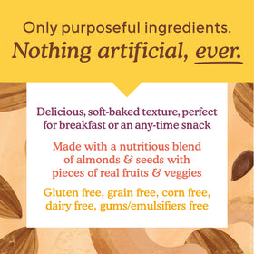 Simple Mills almond flour snack bar closeup, energy-boosting snack