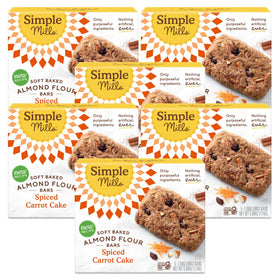 Simple Mills almond flour snack bar pack shot, gluten-free breakfast option