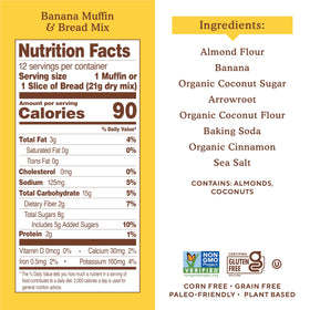 Simple Mills banana bread mix banana close-up showing natural flavor.