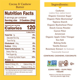 Box of Simple Mills Cocoa Cashew Creme Sandwich Cookies packaging
