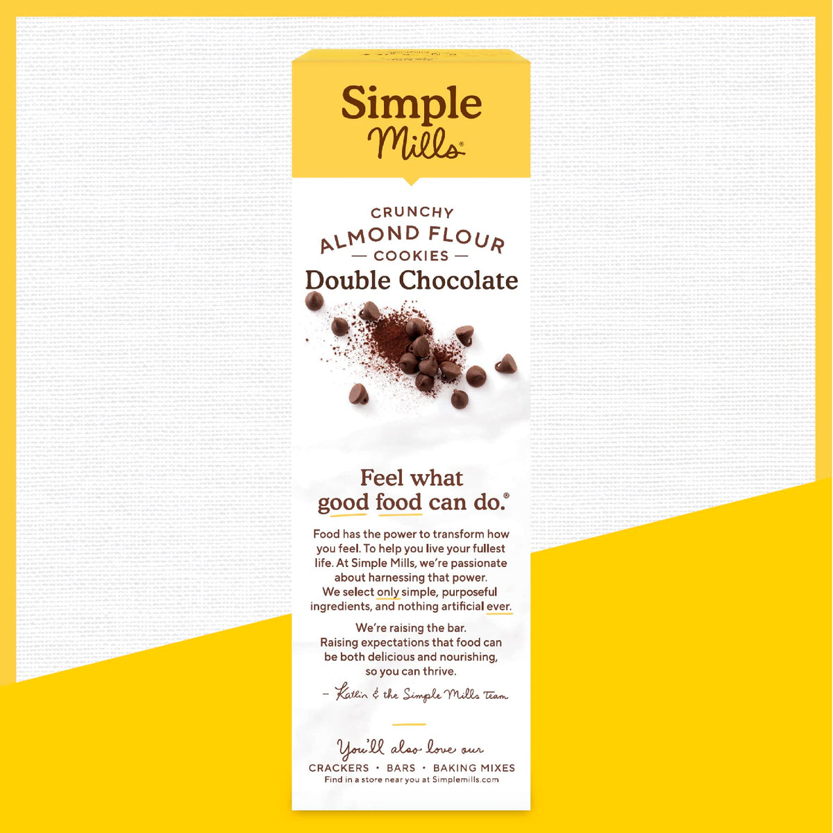 Close-up of cookie crumbs from Simple Mills cookies showing crisp edges.