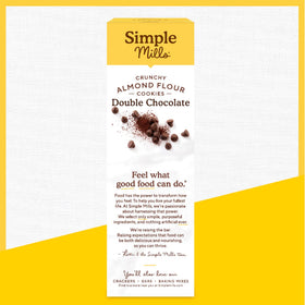 Close-up of cookie crumbs from Simple Mills cookies showing crisp edges.
