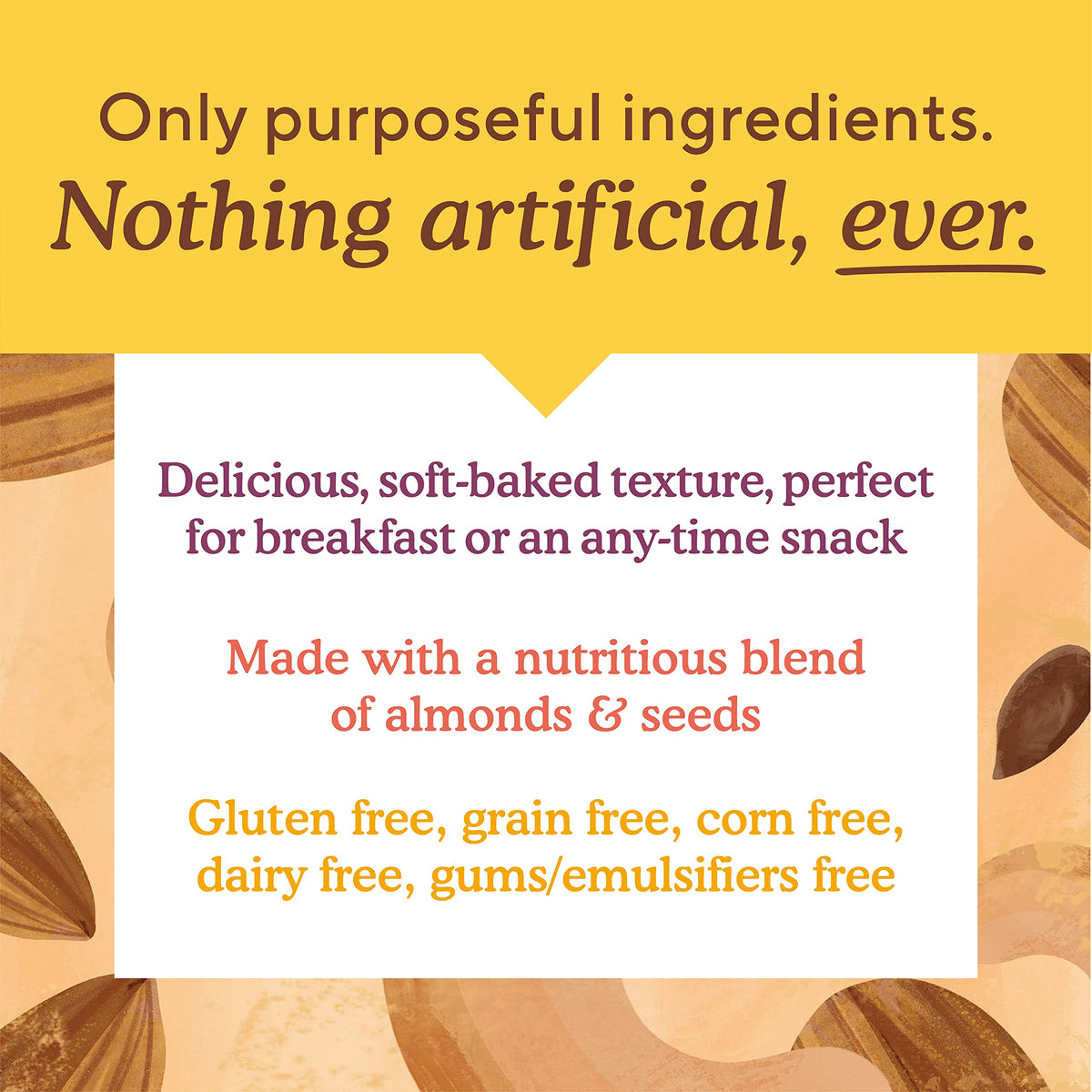 Simple Mills dark chocolate almond bars ingredients close-up