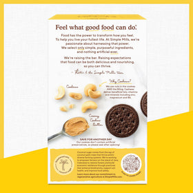 Packaging shows gluten free and vegan certifications for Simple Mills cookies