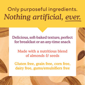 Simple Mills ingredients highlight almond flour and organic coconut oil for clean snacking.